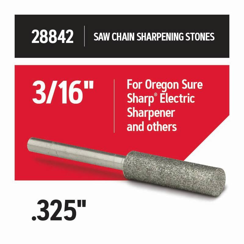 Oregon 3/16 in. Sharpening Stones (3-Pack) for Suresharp Handled Grinder, for 0.325 in. Saw Chain 28842 - 28842-21