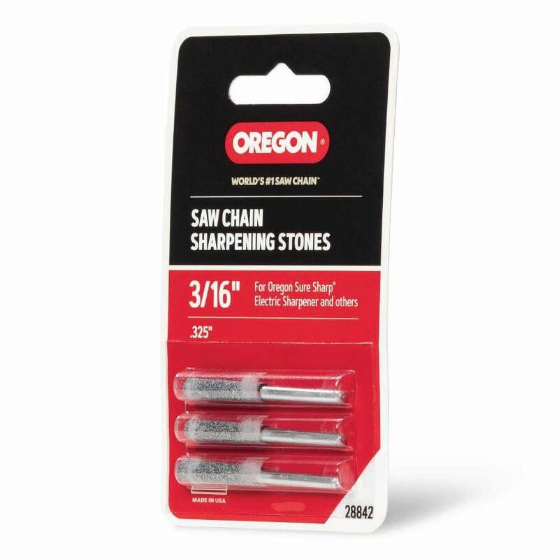 Oregon 3/16 in. Sharpening Stones (3-Pack) for Suresharp Handled Grinder, for 0.325 in. Saw Chain 28842 - 28842-21