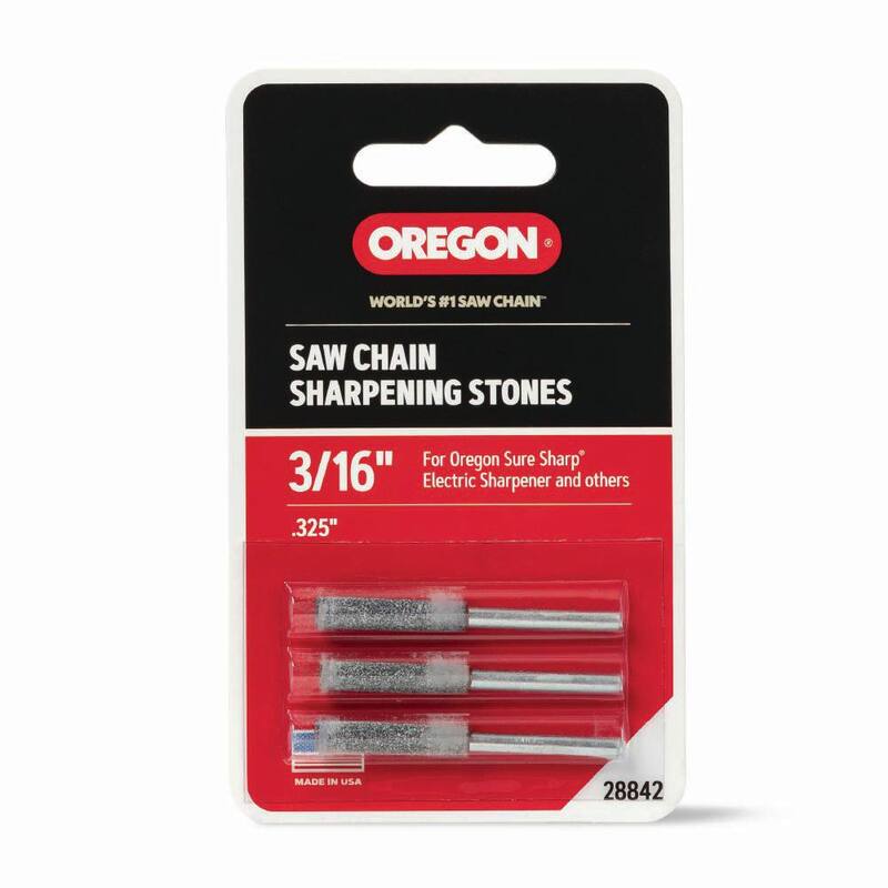 Oregon 3/16 in. Sharpening Stones (3-Pack) for Suresharp Handled Grinder, for 0.325 in. Saw Chain 28842 - 28842-21