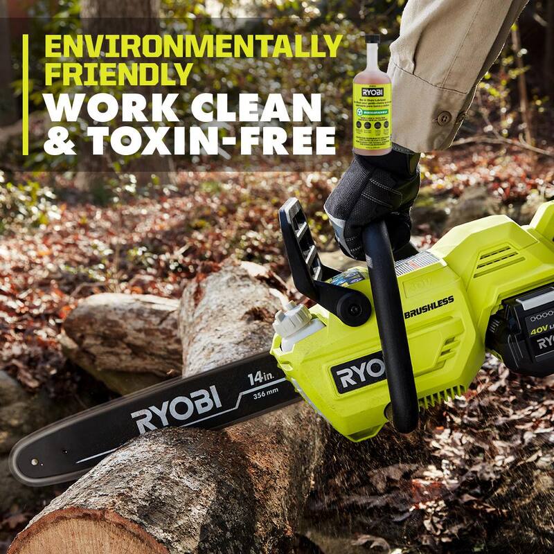 RYOBI 24 oz. Biodegradable Bar and Chain Oil - RYBIO24