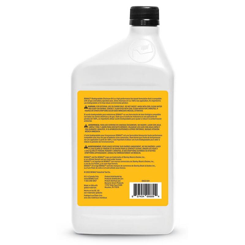DEWALT 16 oz. Biodegradable Bar and Chain Oil - DXCC1200