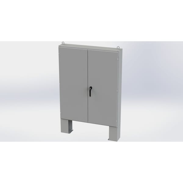 Saginaw Control & Engineering Carbon Steel Electrical Enclosures, 60 in H, 8 in D, 48 in W, NEMA 3R, 12, 13, Hinged - SCE-604808LP