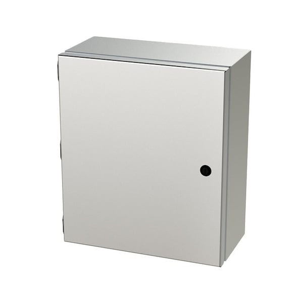 Saginaw Control & Engineering 304 Stainless Steel Electrical Enclosures, 14 in H, 6 in D, 12 in W, NEMA 3R, 4, 4X, 12, 13, Hinged - SCE-1412ELJSS