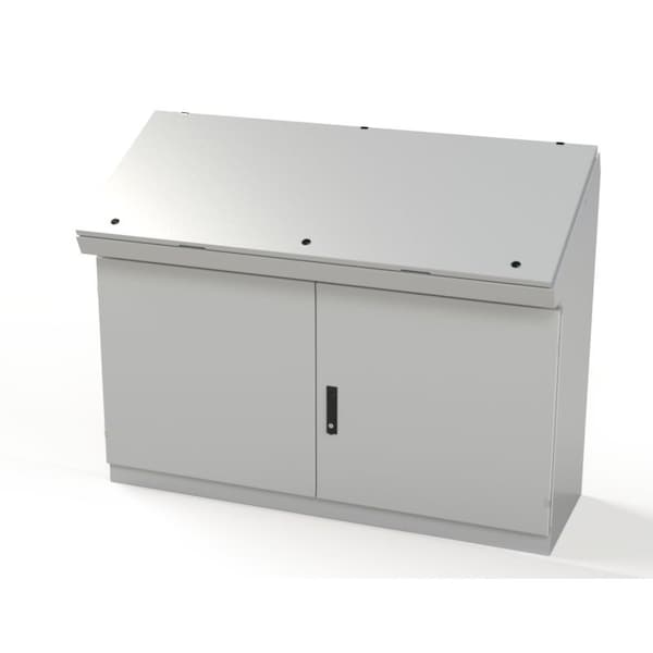 Saginaw Control & Engineering Carbon Steel Electrical Enclosures, 46-1/4 in H, 18-1/2 in D, 59.88 in W, NEMA 3R, 12, 13, Hinged - SCE-466019SDC