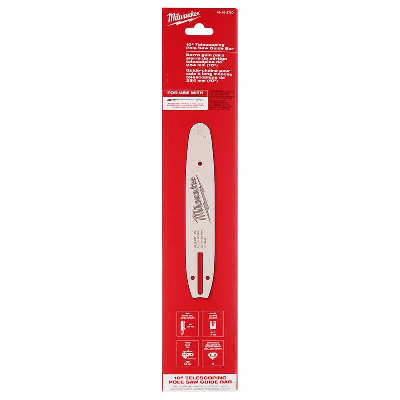 Milwaukee 10 in. Telescoping Pole Saw Guide Chainsaw Bar - 49-16-2760