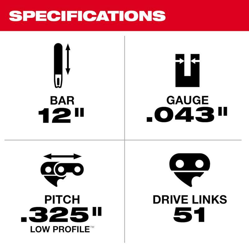 Milwaukee 12 in. Top Handle Chainsaw Bar Guide - 49-16-2743