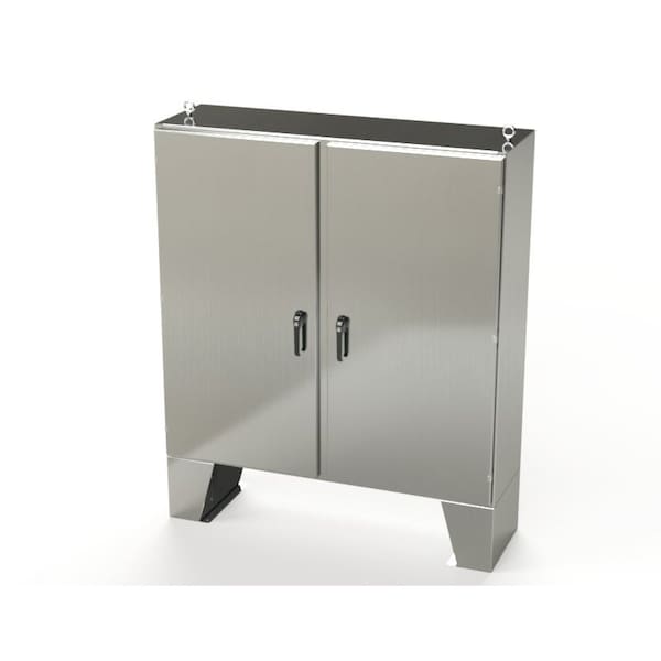 Saginaw Control & Engineering 316 Stainless Steel Electrical Enclosures, 60 in H, 18 in D, 60 in W, NEMA 3R, 4, 4X, 12, 13 - SCE-60EL6018SS6LPPL