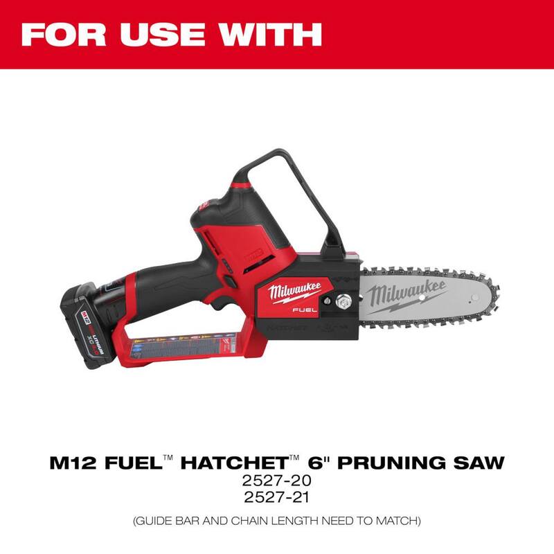 Milwaukee 6 in. Pruning Saw Guide Bar with 28 Drive Links - 49-16-2733