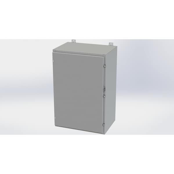 Saginaw Control & Engineering Carbon Steel Electrical Enclosures, 36 in H, 16 in D, 24 in W, NEMA 4, Hinged - SCE-36H2416LP
