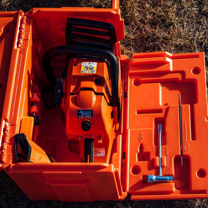 ECHO ToughChest 24 in. Chainsaw Carrying Case Tool Box with Storage for Oil and Outdoor Power Accessory Equipment - 99988801211