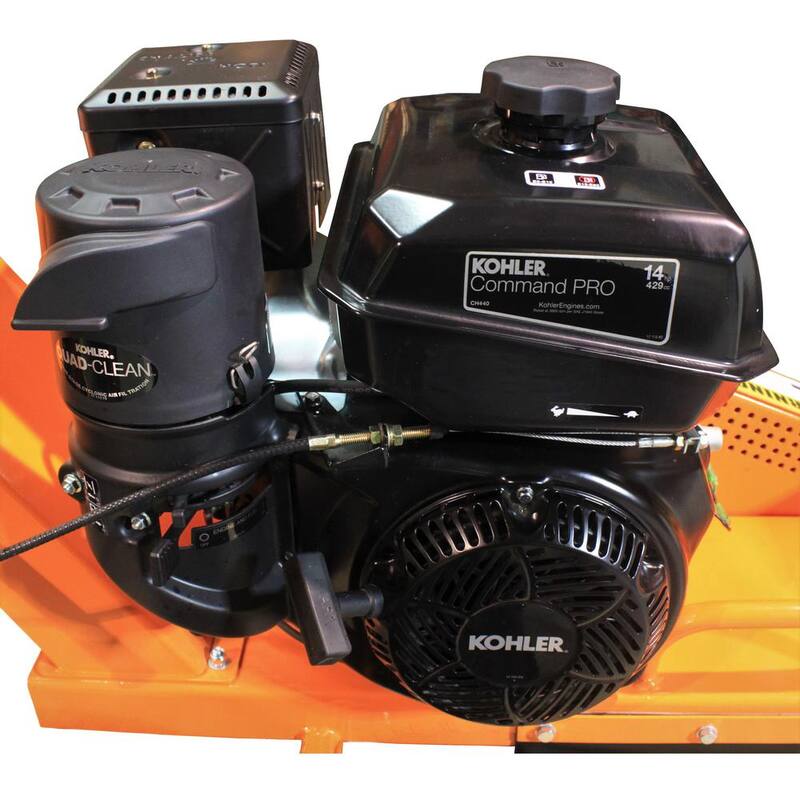 Power King 11 in. 14 HP Commercial Kohler Gas Powered Stump Grinder with Extra Set of Teeth and Precision Control Brake - PK0803-H