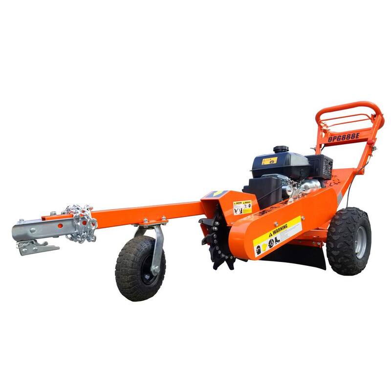 DK2 14 in. 14 HP Gas Powered Commercial Stump Grinder with Electric Start & Towbar - OPG888E
