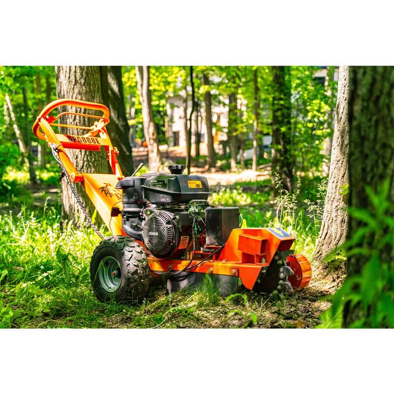 DK2 14 in. 14 HP Gas Powered Commercial Stump Grinder with Electric Start & Towbar - OPG888E