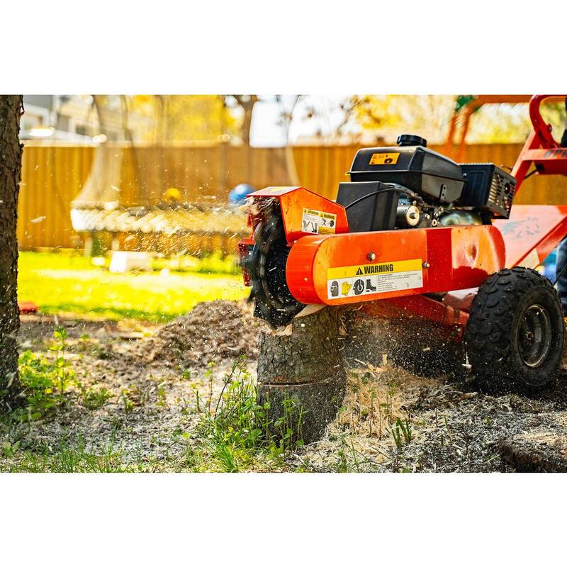 DK2 14 in. 14 HP Gas Powered Commercial Stump Grinder with Electric Start & Towbar - OPG888E