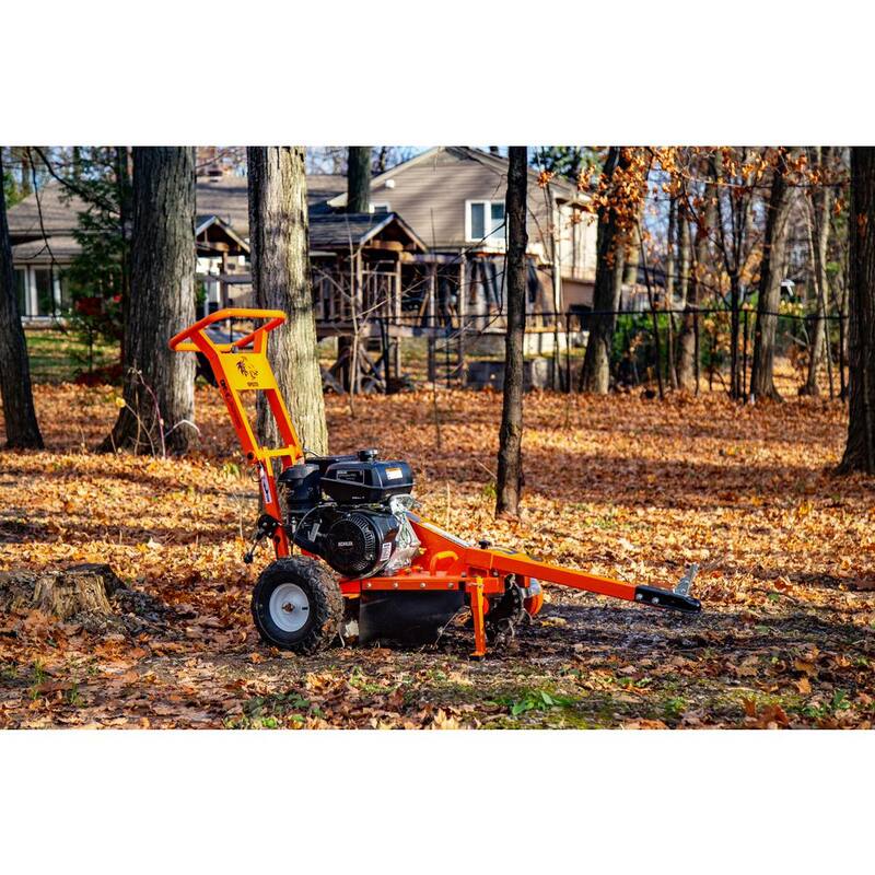 DK2 12 in. 14 HP Gas Powered Certified Commercial Stump Grinder with 9 High Speed HPDC Machined Carbide Cutters - OPG777