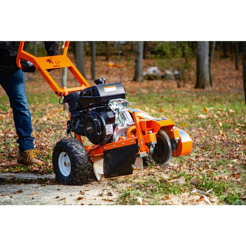 DK2 12 in. 14 HP Gas Powered Certified Commercial Stump Grinder with 9 High Speed HPDC Machined Carbide Cutters - OPG777