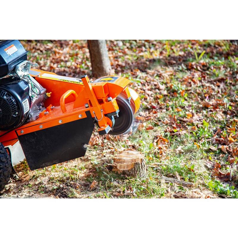 DK2 12 in. 14 HP Gas Powered Certified Commercial Stump Grinder with 9 High Speed HPDC Machined Carbide Cutters - OPG777