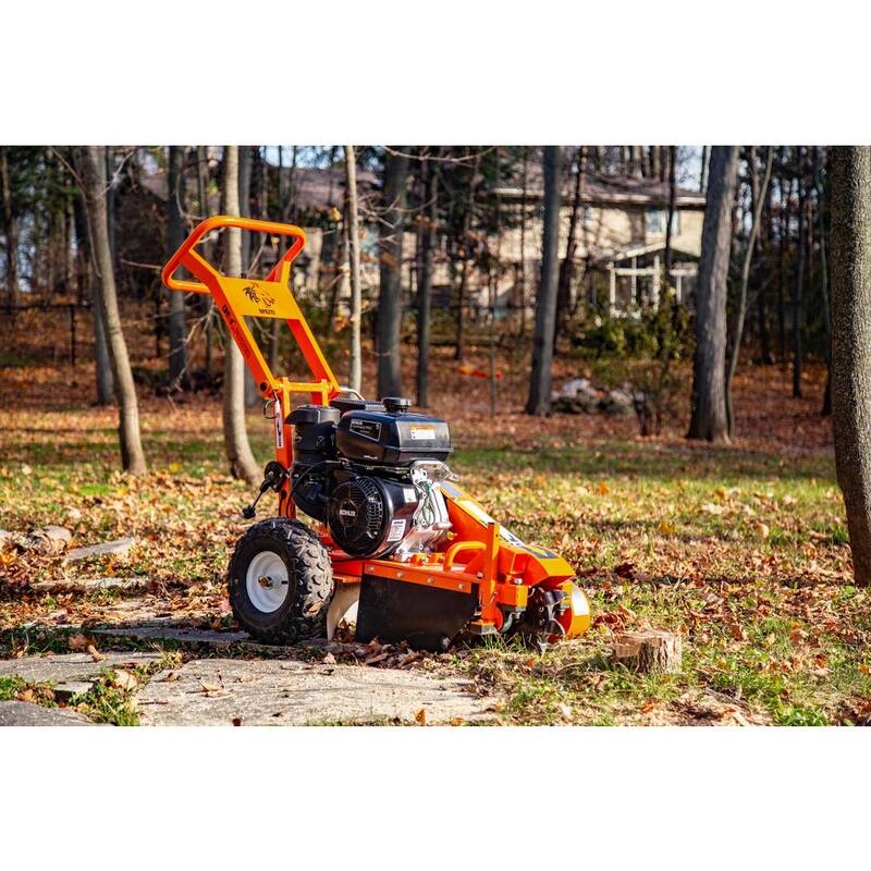 DK2 12 in. 14 HP Gas Powered Certified Commercial Stump Grinder with 9 High Speed HPDC Machined Carbide Cutters - OPG777