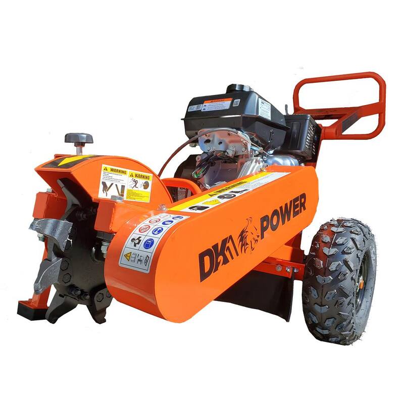 DK2 12 in. 14 HP Gas Powered Certified Commercial Stump Grinder with 9 High Speed HPDC Machined Carbide Cutters - OPG777