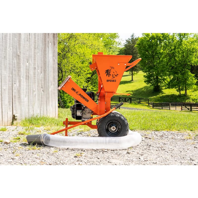 DK2 3 in. 7 HP Gas Powered Kohler Engine Direct Drive 3-in-1 Chipper Shredder Vacuum Mulcher Kit with Trailer Tow Hitch - OPC503V