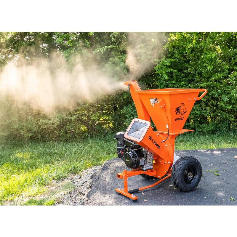 DK2 3 in. 7 HP Gas Powered Kohler Engine Direct Drive 3-in-1 Chipper Shredder Vacuum Mulcher Kit with Trailer Tow Hitch - OPC503V