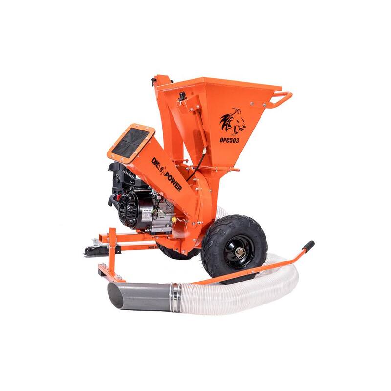 DK2 3 in. 7 HP Gas Powered Kohler Engine Direct Drive 3-in-1 Chipper Shredder Vacuum Mulcher Kit with Trailer Tow Hitch - OPC503V
