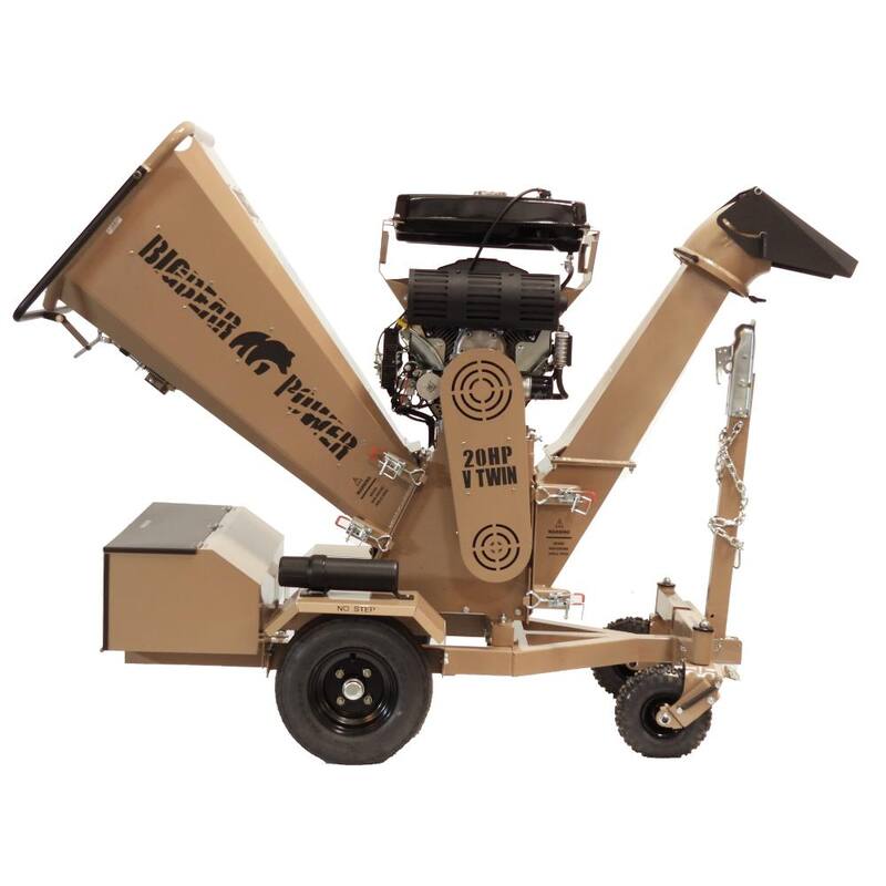 BIGBEAR POWER Tornadic 6 in. 20 HP V-Twin Engine, Gas Powered Commercial Chipper Shredder, Self Feeding, Electric Start - BBC62