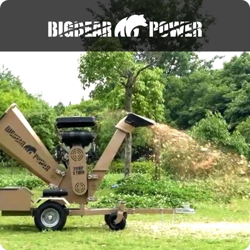 BIGBEAR POWER Tornadic 6 in. 20 HP V-Twin Engine, Gas Powered Commercial Chipper Shredder, Self Feeding, Electric Start - BBC62
