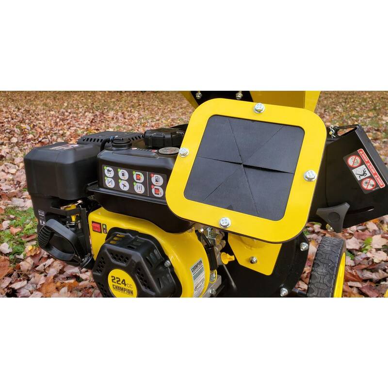 Champion Power Equipment 3 in. Dia 224 cc 2-in-1 Upright Gas Powered Wood Chipper Shredder - 200946