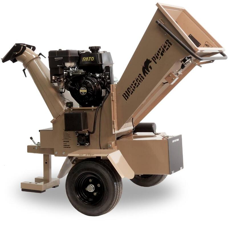 BIGBEAR POWER Tornadic 5 in. 15 HP Gas Powered Commercial Chipper Shredder, Self Feeding, Tow Package, Electric Start - BBC52