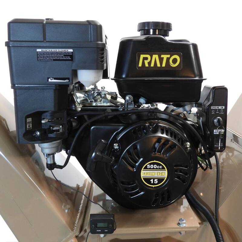 BIGBEAR POWER Tornadic 5 in. 15 HP Gas Powered Commercial Chipper Shredder, Self Feeding, Tow Package, Electric Start - BBC52