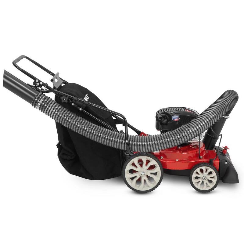 Troy-Bilt 24 in. Leaf Vacuum Head 1.5 in. Chipping Capacity Gas Powered Chipper Shredder Vacuum with High Rear Wheels - CSV060B