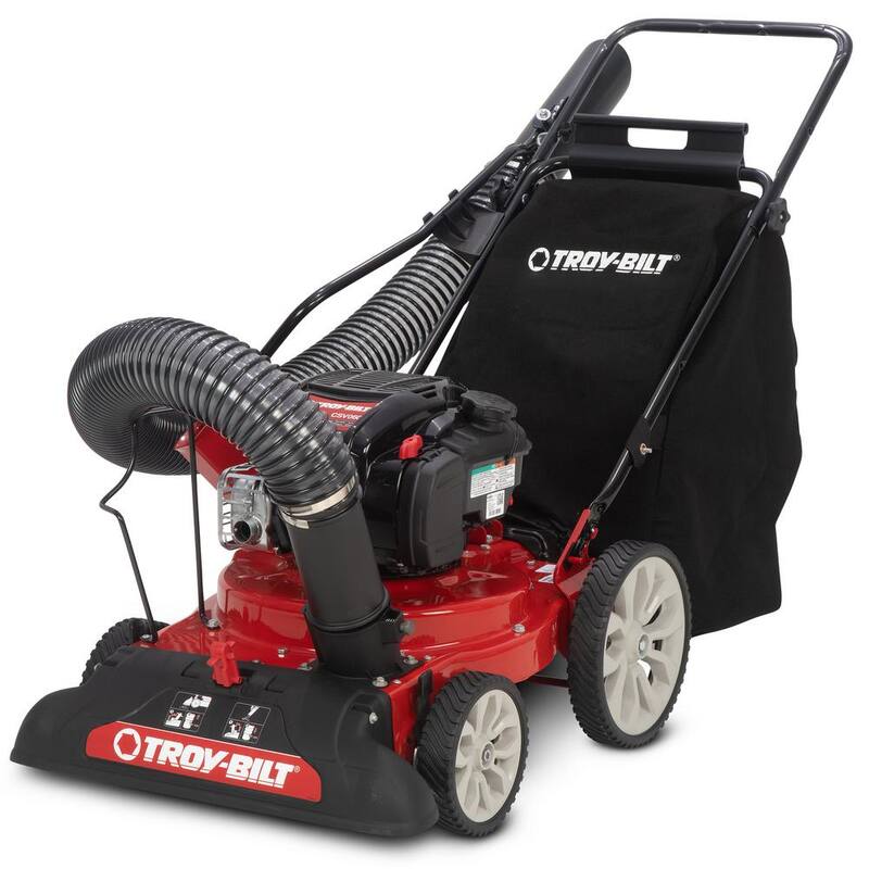 Troy-Bilt 24 in. Leaf Vacuum Head 1.5 in. Chipping Capacity Gas Powered Chipper Shredder Vacuum with High Rear Wheels - CSV060B