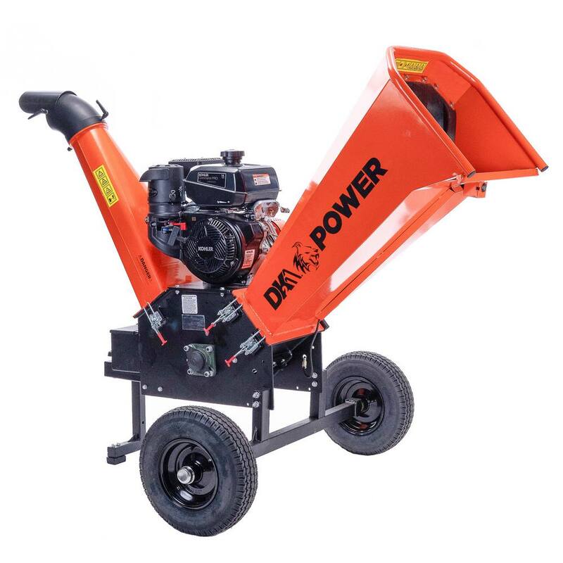 DK2 6 in. 14 HP Gas Powered Kohler Engine Certified Commercial Chipper Shredder with Extended Axles and Trailer Tow Hitch - OPC506