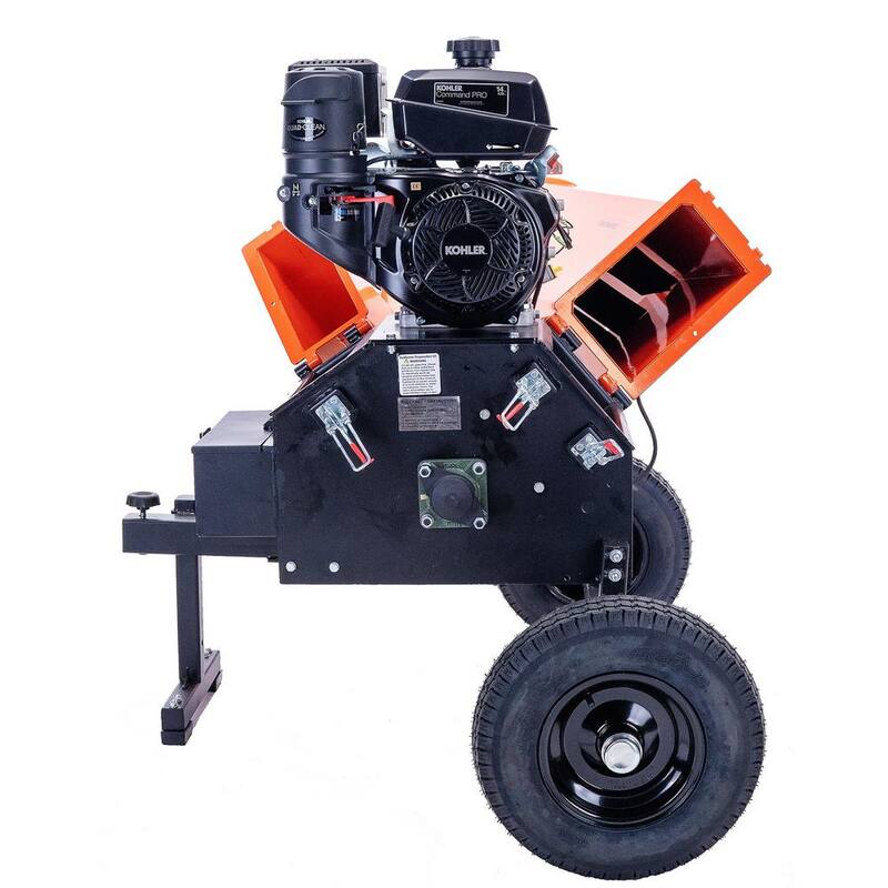 DK2 6 in. 14 HP Gas Powered Kohler Engine Certified Commercial Chipper Shredder with Extended Axles and Trailer Tow Hitch - OPC506