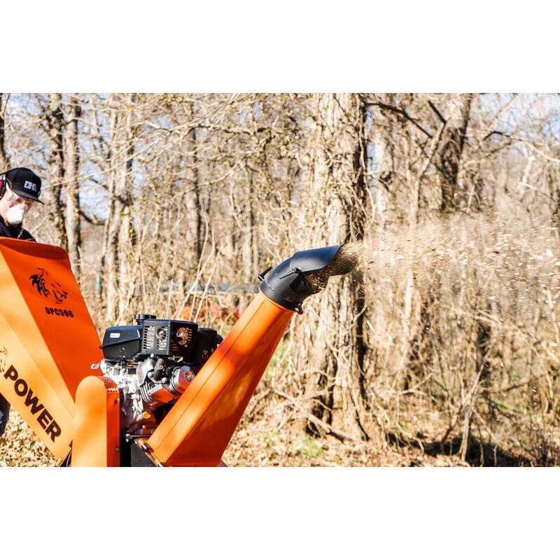 DK2 6 in. 14 HP Gas Powered Kohler Engine Certified Commercial Chipper Shredder with Extended Axles and Trailer Tow Hitch - OPC506