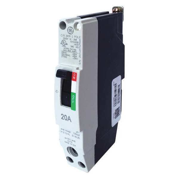 Ge Molded Case Circuit Breaker, TEYH Series, 20A, 1 Pole, 277/480V AC, 35kA at 277/480V AC - TEYH1020B