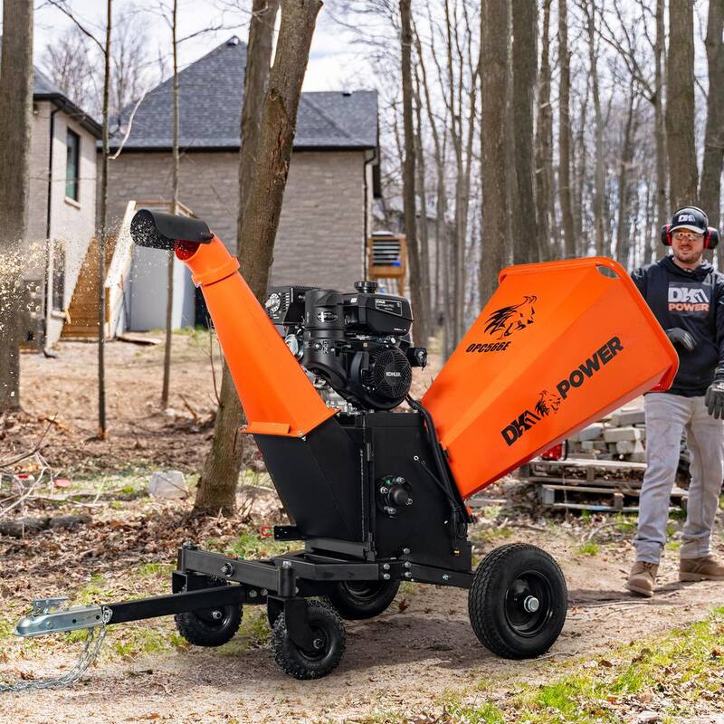 DK2 6 in. 14 HP Gas Powered Kohler Engine Kinetic Chipper Shredder with Electric Start and DOT Road Legal Tires - OPC566E
