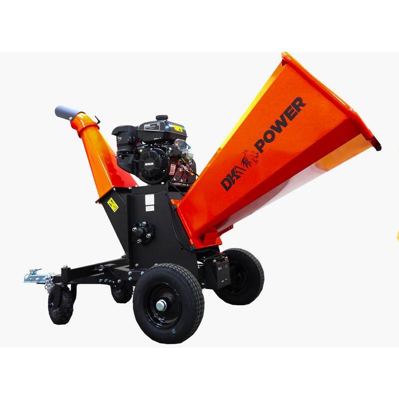 DK2 6 in. 14 HP Gas Powered Kohler Engine Kinetic Chipper Shredder with Electric Start and DOT Road Legal Tires - OPC566E