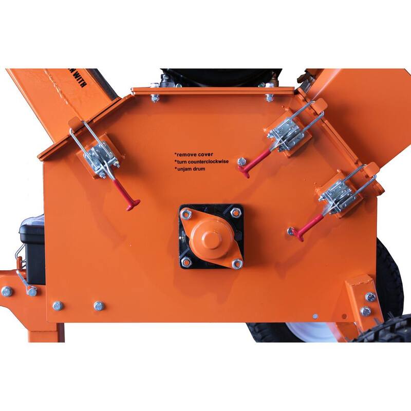 Power King 4 in. 9.5 HP Kohler Engine Gas Powered Commercial Chipper Shredder Kit with Removable Tow Hitch Bar, Wheel Extension Set - PK0903-H1