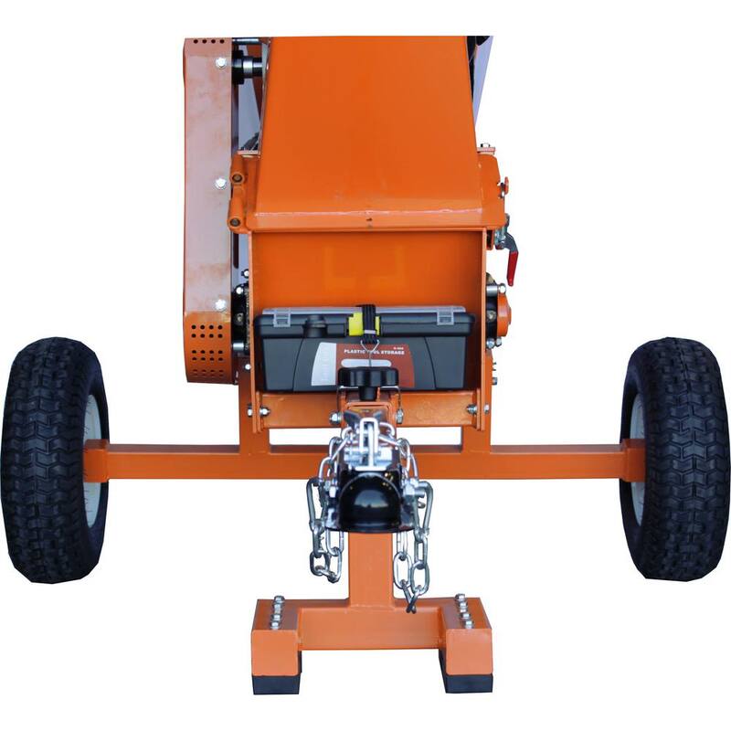 Power King 4 in. 9.5 HP Kohler Engine Gas Powered Commercial Chipper Shredder Kit with Removable Tow Hitch Bar, Wheel Extension Set - PK0903-H1