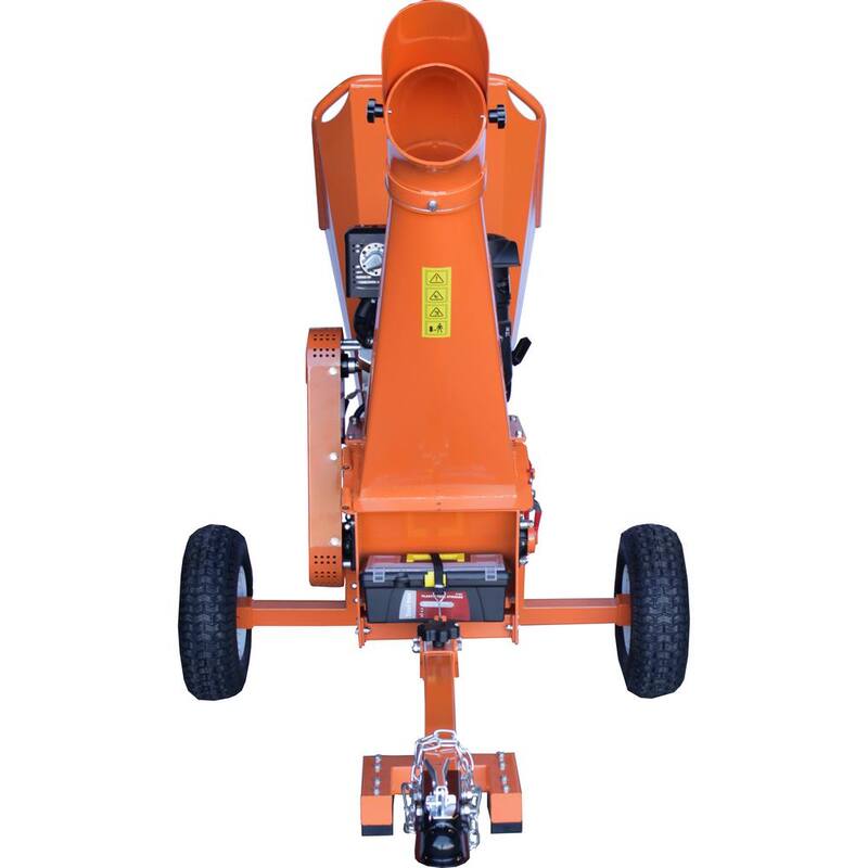Power King 4 in. 9.5 HP Kohler Engine Gas Powered Commercial Chipper Shredder Kit with Removable Tow Hitch Bar, Wheel Extension Set - PK0903-H1