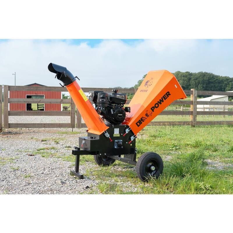 DK2 6 in. 14 HP Gas Powered Electric Start Kohler Engine Commercial Chipper Shredder, Extended Axles, Trailer Tow Hitch - OPC506E