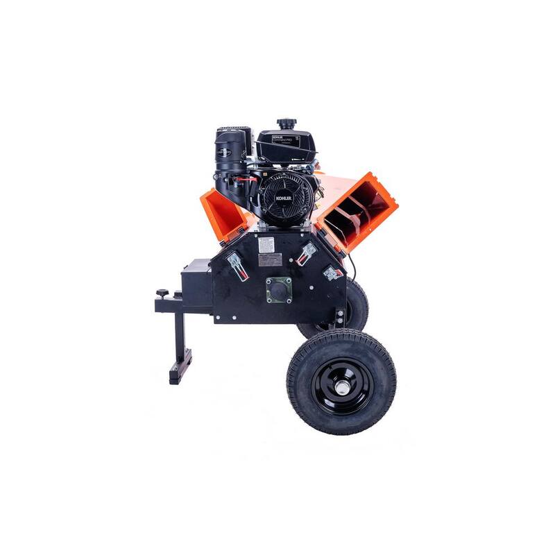 DK2 6 in. 14 HP Gas Powered Electric Start Kohler Engine Commercial Chipper Shredder, Extended Axles, Trailer Tow Hitch - OPC506E