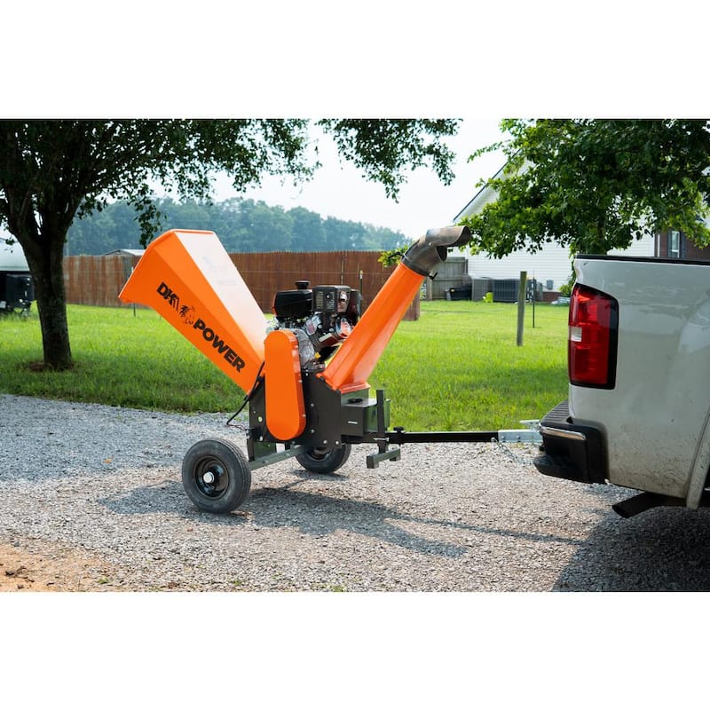 DK2 6 in. 14 HP Gas Powered Electric Start Kohler Engine Commercial Chipper Shredder, Extended Axles, Trailer Tow Hitch - OPC506E
