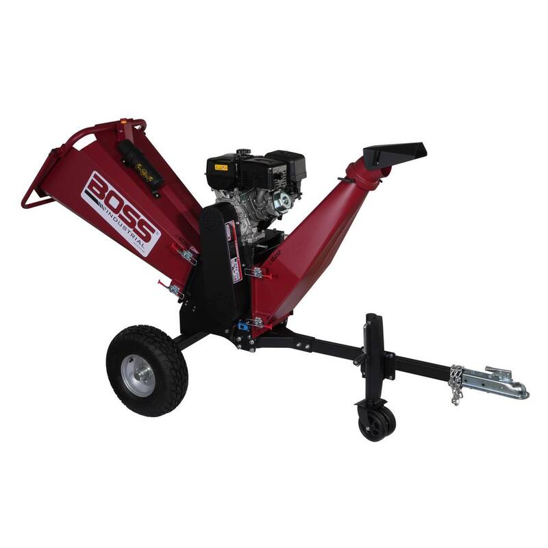 Boss Industrial 6 in. 15hp Gas Powered Chipper Shredder with Dual Belt drive, Extended Axle, and Tow Hitch - CGR60