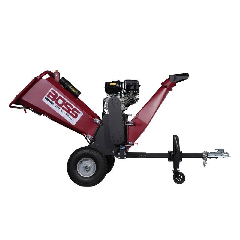 Boss Industrial 6 in. 15hp Gas Powered Chipper Shredder with Dual Belt drive, Extended Axle, and Tow Hitch - CGR60