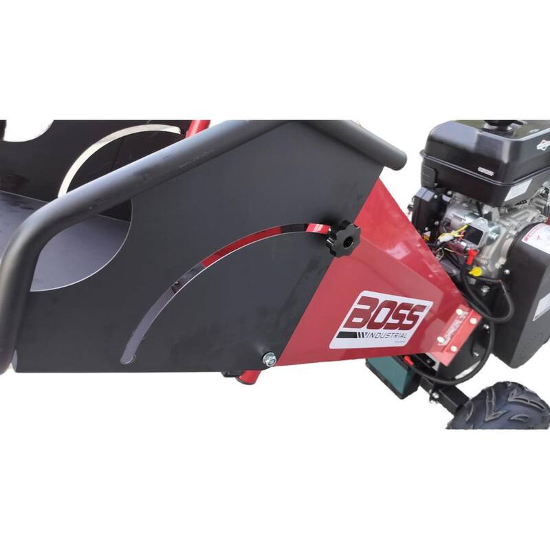 Boss Industrial 5 in. 15hp Gas Powered Chipper Shredder with Dual Belt drive, Extended Axle, and Tow Hitch - CGR50