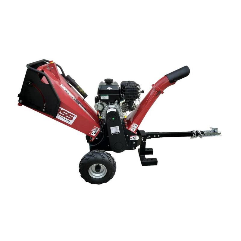 Boss Industrial 5 in. 15hp Gas Powered Chipper Shredder with Dual Belt drive, Extended Axle, and Tow Hitch - CGR50