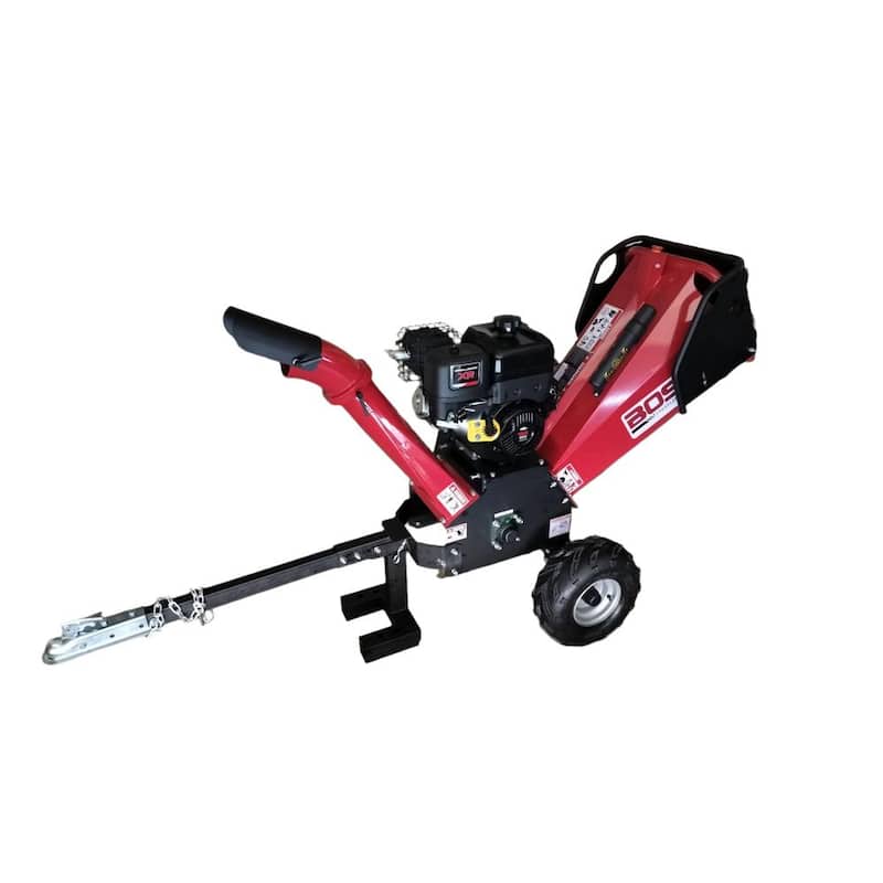 Boss Industrial 5 in. 15hp Gas Powered Chipper Shredder with Dual Belt drive, Extended Axle, and Tow Hitch - CGR50